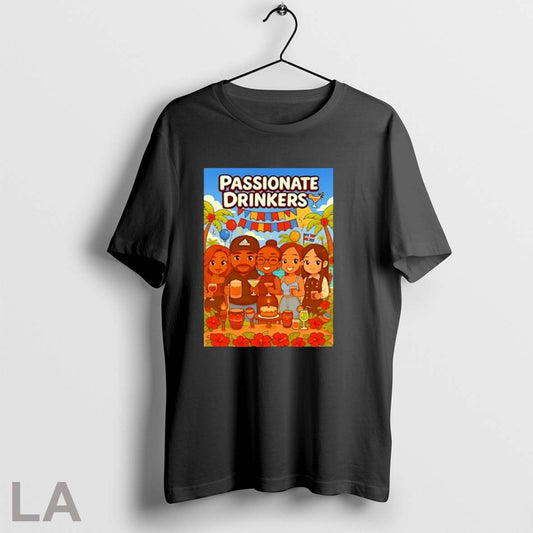 Original Passionate Drinkers Photo Cartoon T Shirt