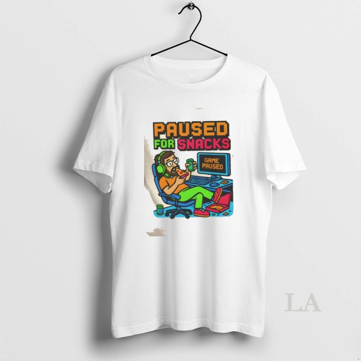 Original Paused For Snacks Game Paused - clothing by TeeHivey.com