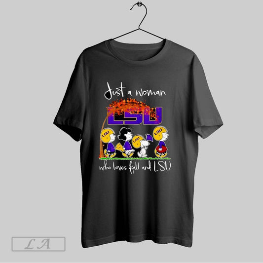 Original Peanuts Just A Woman Who Loves Fall And Lsu
