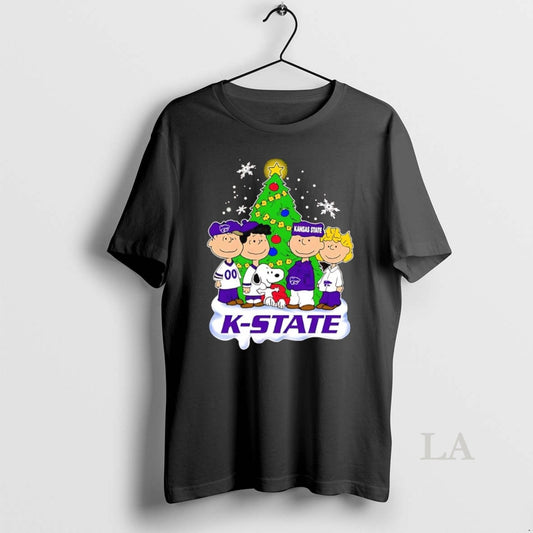 Original Peanuts Kansas State Wildcats Under Christmas Tree - clothing by TeeHivey.com