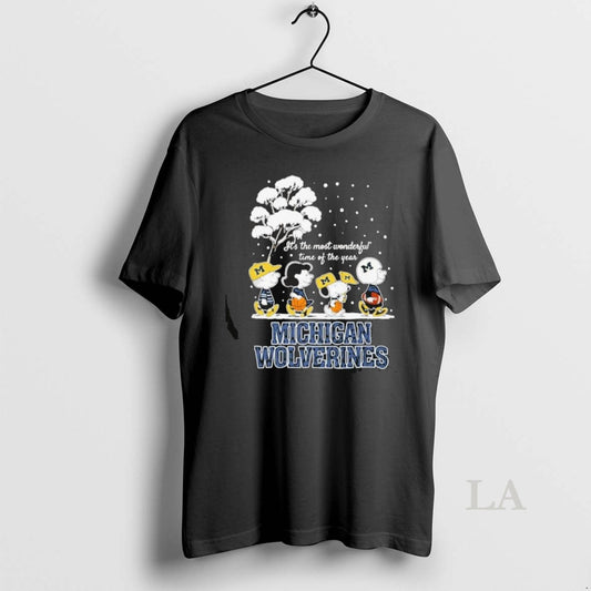 Original Peanuts Michigan Wolverines Winter Its The Most Wonderful Time Of The Year 2025 - clothing by TeeHivey.com
