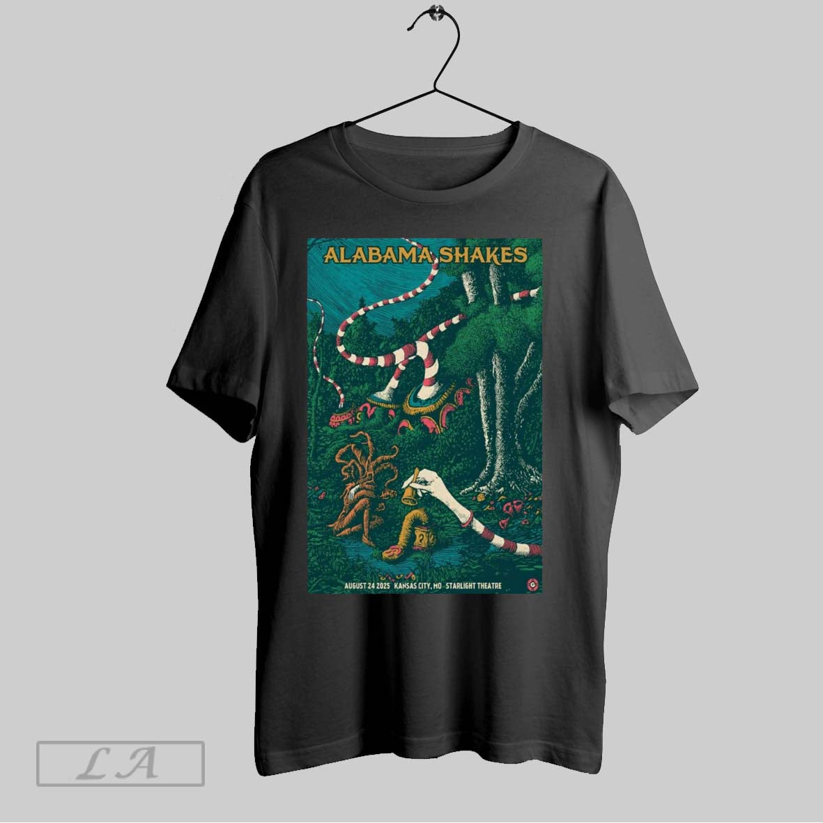 Original Poster Alabama Shakes August 24 2025 Kansas City Mo Starlight Theatre T Shirt