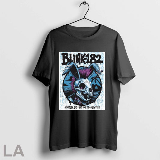 Original Poster Blink 182 Tour Hard Rock Live In Hollywood Fl August 28 2025 Skull
