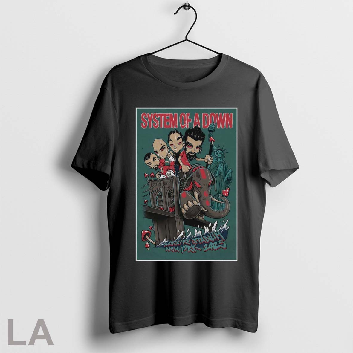 Original Poster System Of A Down Show Band Riding An Elephant Metlife Stadium August 27