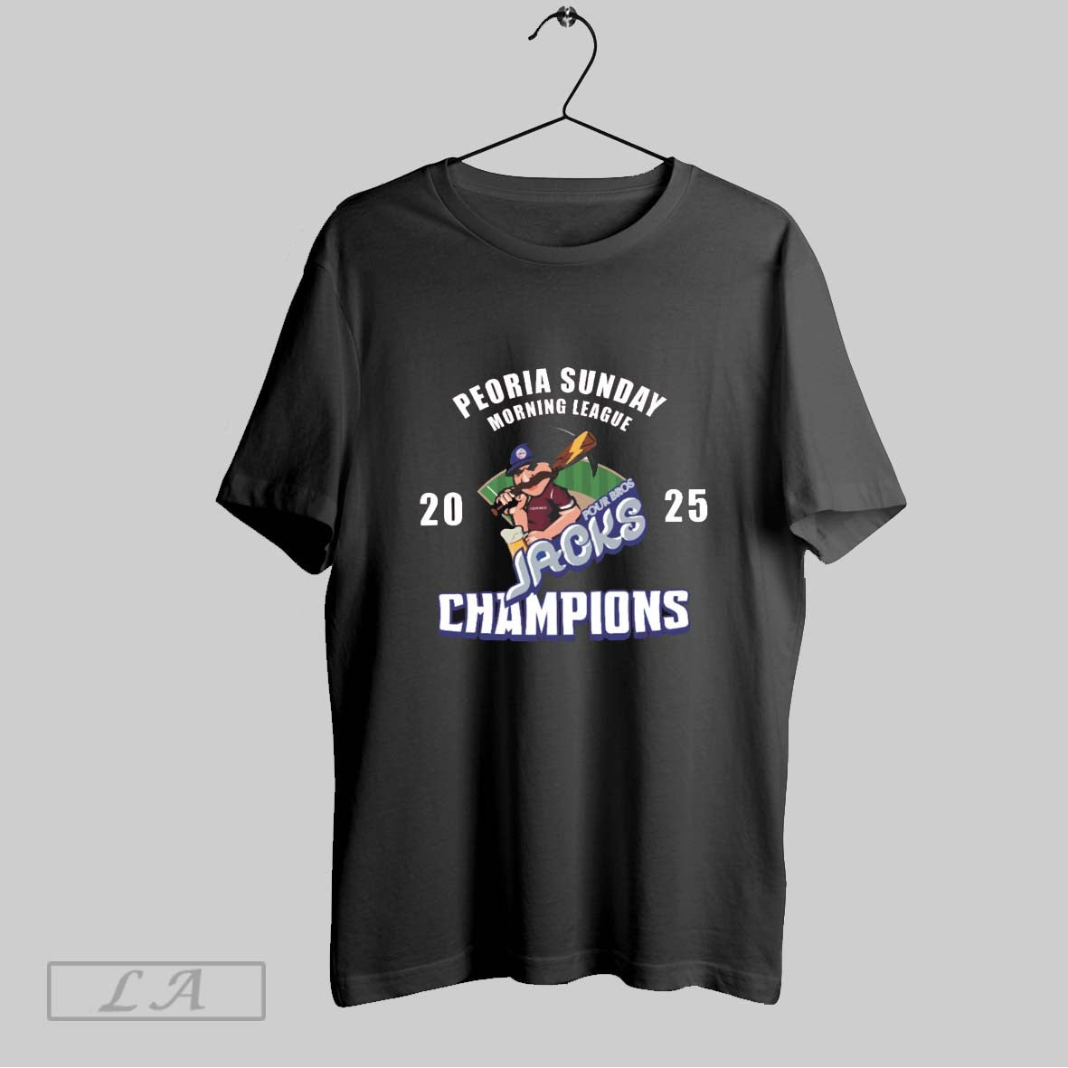Original Pour Bros Jacks Champions Peoria Sunday Morning League In 2025 T Shirt