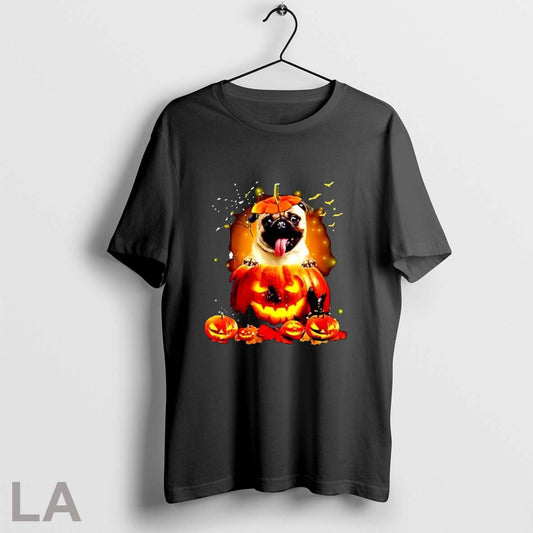 Original Pug Spooky Halloween Pumpkin Head T Shirt