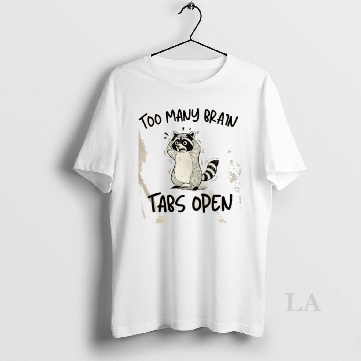 Original Raccoon Too Many Brain Tabs Open - clothing by TeeHivey.com