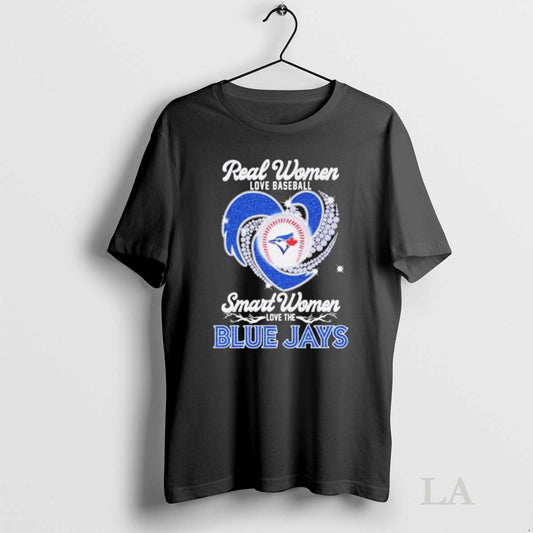Original Real Women Love Baseball Smart Women Love The Blue Jays Diamond - clothing by TeeHivey.com