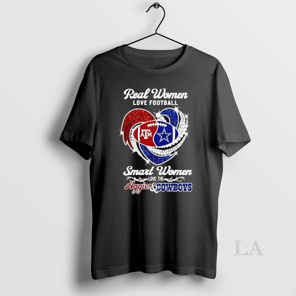 Original Real Women Love Football Smart Women Love The Aggies And Cowboys - clothing by TeeHivey.com