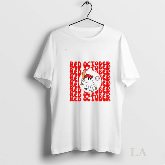 Original Red October Retro Wave Phillies Ghost - clothing by TeeHivey.com