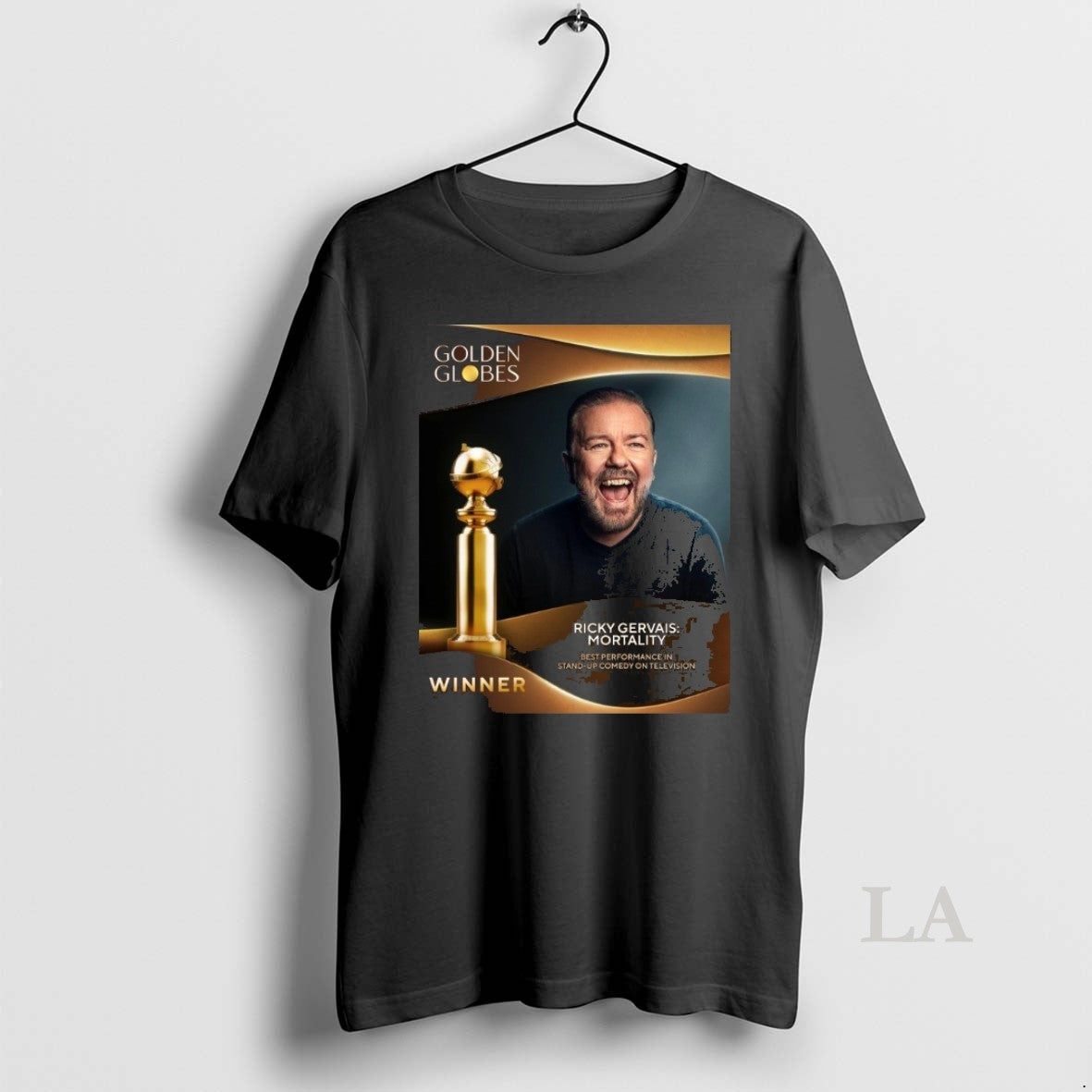 Original Ricky Gervais Winner Golden Globes For Mortality Best Performance In Tand Up Comedy On - clothing by TeeHivey.com