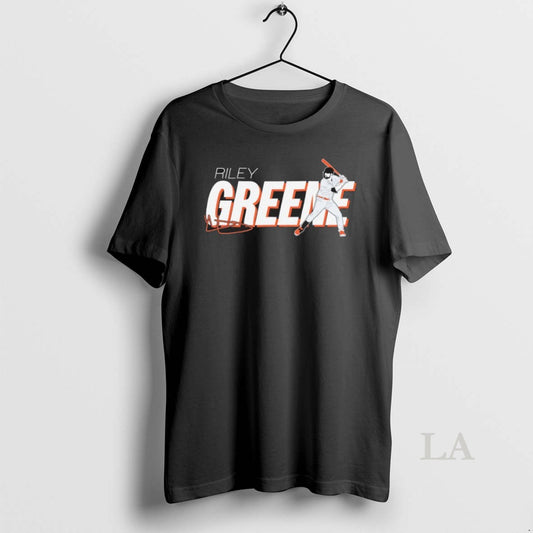 Original Riley Greene Detroit Tigers October Baseball Swing Autographed - clothing by TeeHivey.com