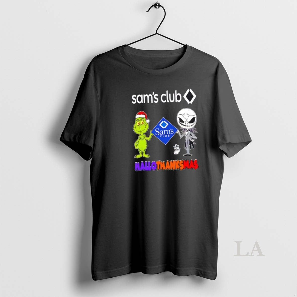 Original Sams Club X Grinch And Jack Skellington Friends Fist Bump Happy Hallothanksmas - clothing by TeeHivey.com