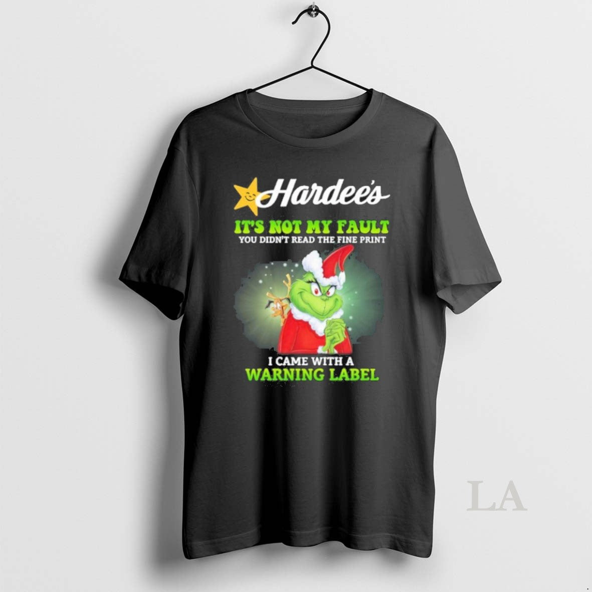 Original Santa Grinch X Hardees Logo Its Not My Fault I Came With A Warning - clothing by TeeHivey.com
