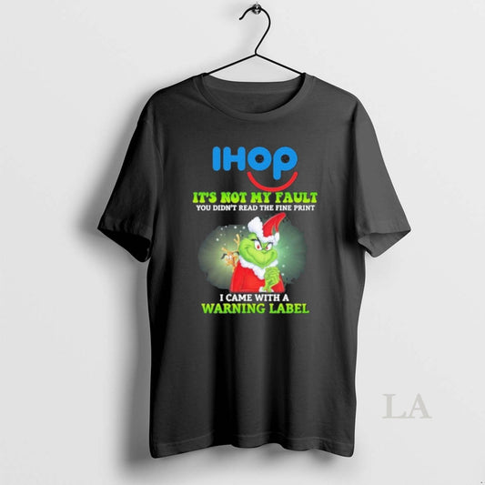 Original Santa Grinch X Ihop Logo Its Not My Fault I Came With A Warning - clothing by TeeHivey.com