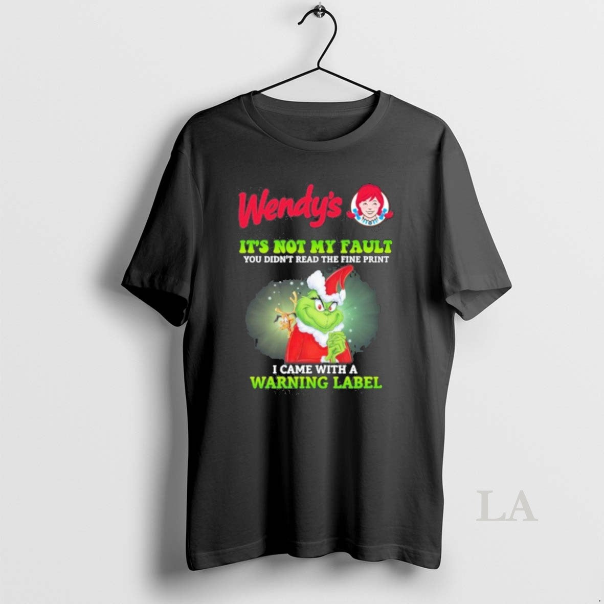 Original Santa Grinch X Wendys Logo Its Not My Fault I Came With A Warning - clothing by TeeHivey.com