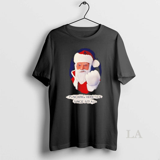 Original Santa Punching Heretics Since 325 Ad Christmas - clothing by TeeHivey.com