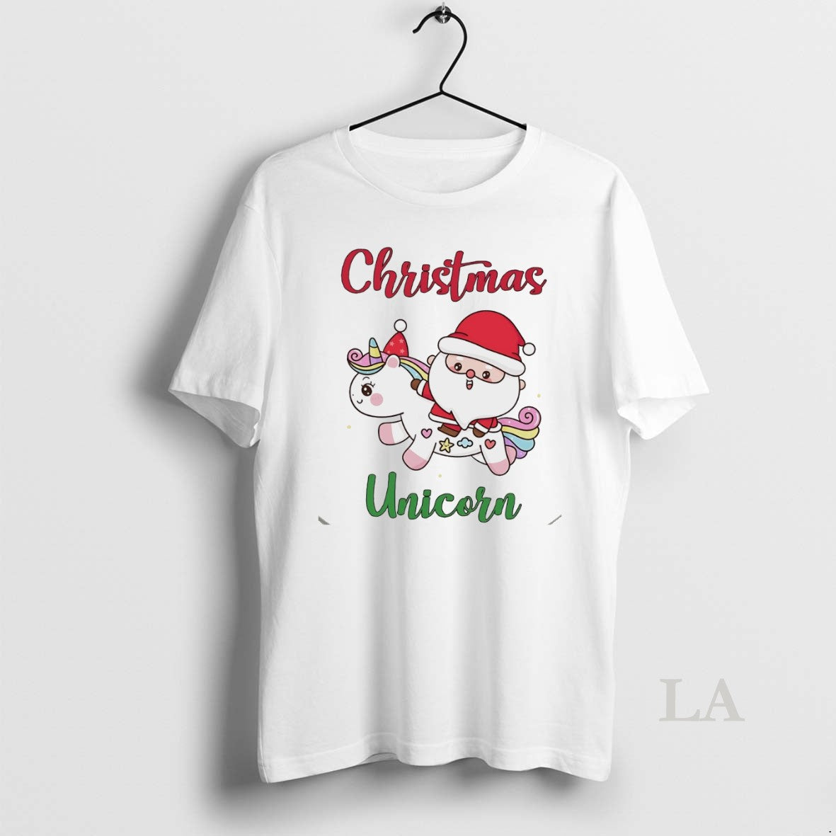 Original Santa Riding Unicorn Cute Christmas White - clothing by TeeHivey.com