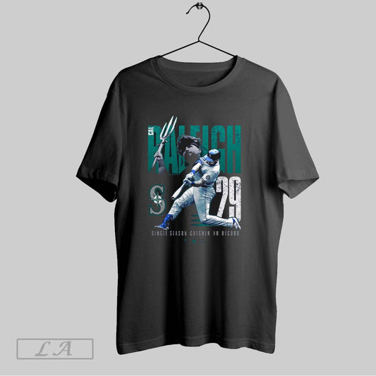 Original Seattle Mariners Mlb Cal Raleigh Single Season Catcher Home Run Record 2025