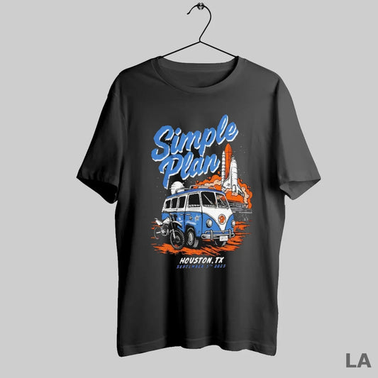 Original Simple Plan Houston Texas Tour 2025 Van Rocket - clothing by TeeHivey.com
