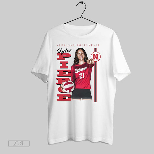 Original Skyler Pierce Nebraska Volleyball Retro White Poster - clothing by TeeHivey.com