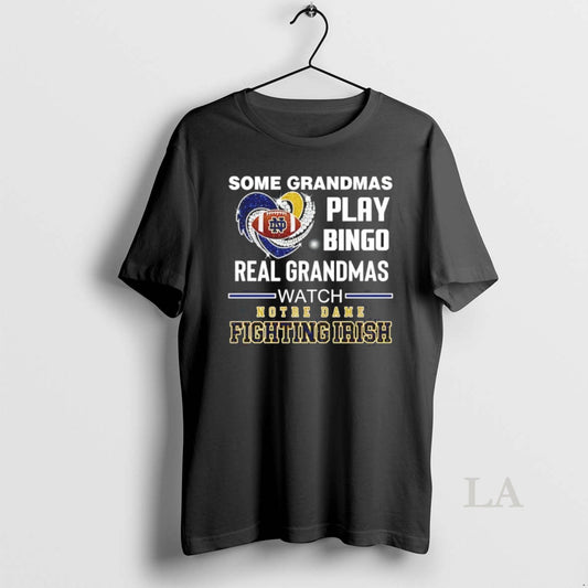 Original Some Grandmas Play Bingo Real Grandmas Watch Notre Dame Fighting Irish Diamond Heart - clothing by TeeHivey.com
