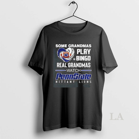 Original Some Grandmas Play Bingo Real Grandmas Watch Penn State Nittany Lions Diamond Heart - clothing by TeeHivey.com