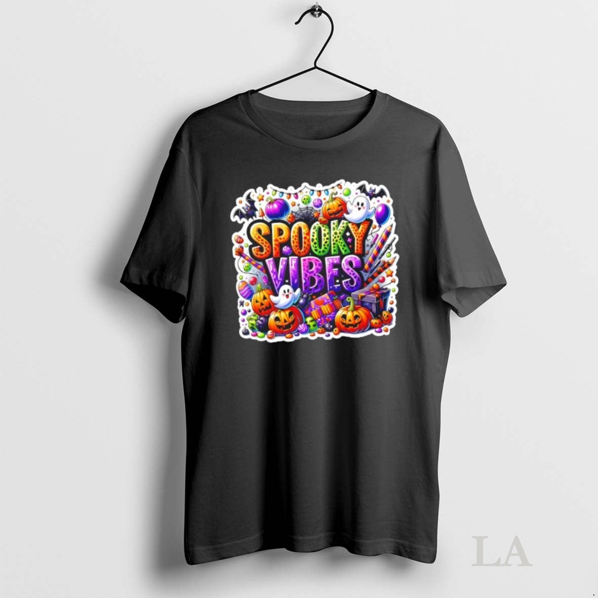 Original Spooky Vibes Colorful Halloween Ghost