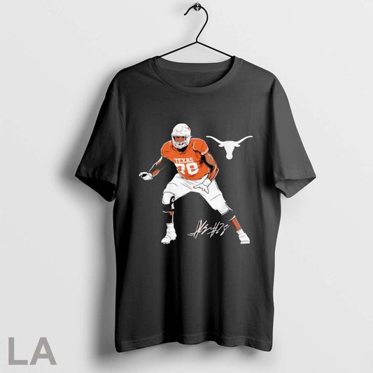 Original Texas Football Kelvin Banks Superstar Pose Player Signature T Shirt