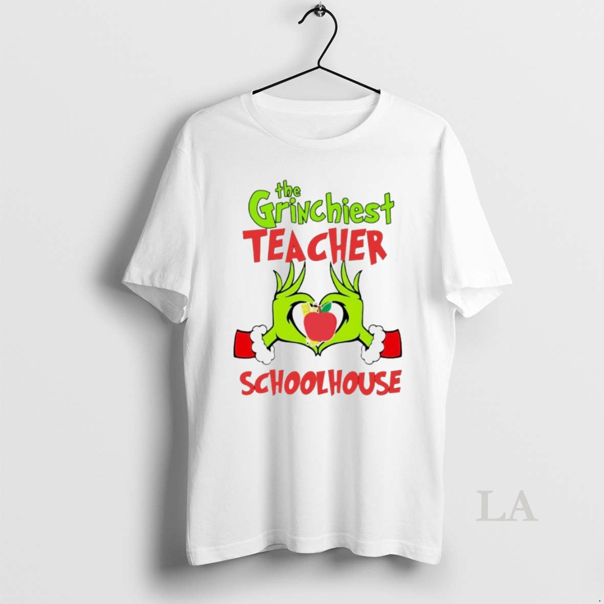 Original The Grinchiest Teacher Schoolhouse Christmas White - clothing by TeeHivey.com
