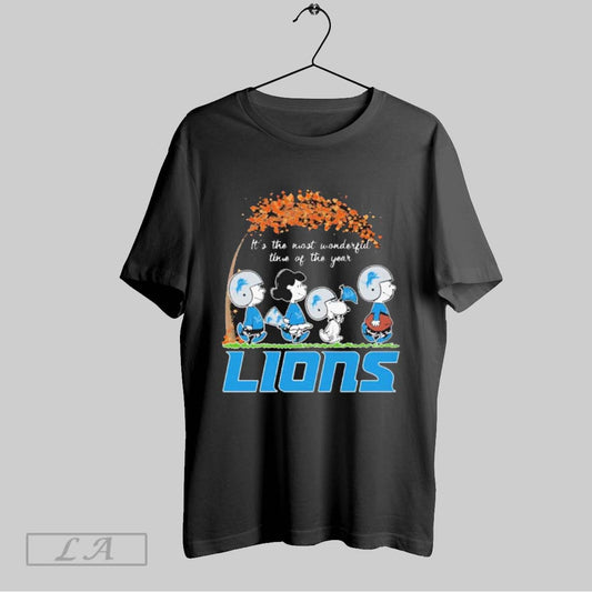 Original The Peanuts Walking X Detroit Lions Its The Most Wonderful Time Of The Year