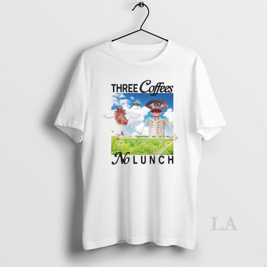 Original Three Coffees No Lunch Ornaments - clothing by TeeHivey.com