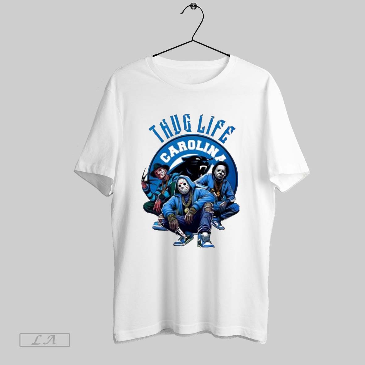 Original Thug Life Carolina Freddy Jason Michael Myers Halloween Panthers - clothing by TeeHivey.com