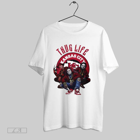 Original Thug Life Kansas City Freddy Jason Michael Myers Horror Football - clothing by TeeHivey.com