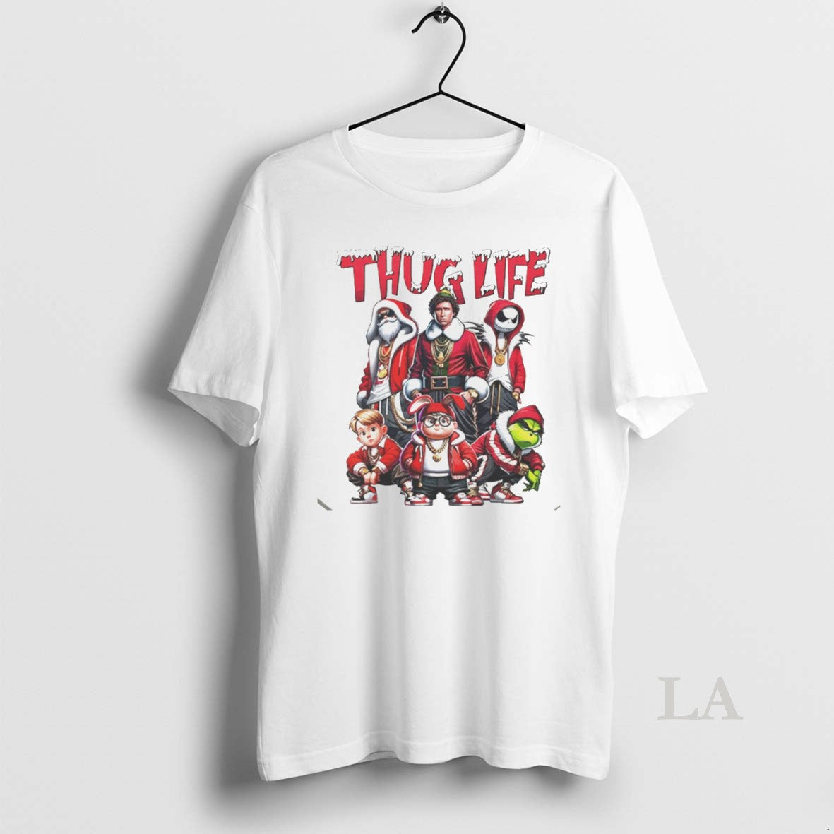Original Thug Life Santa Grinch Friends Christmas Vintage White - clothing by TeeHivey.com