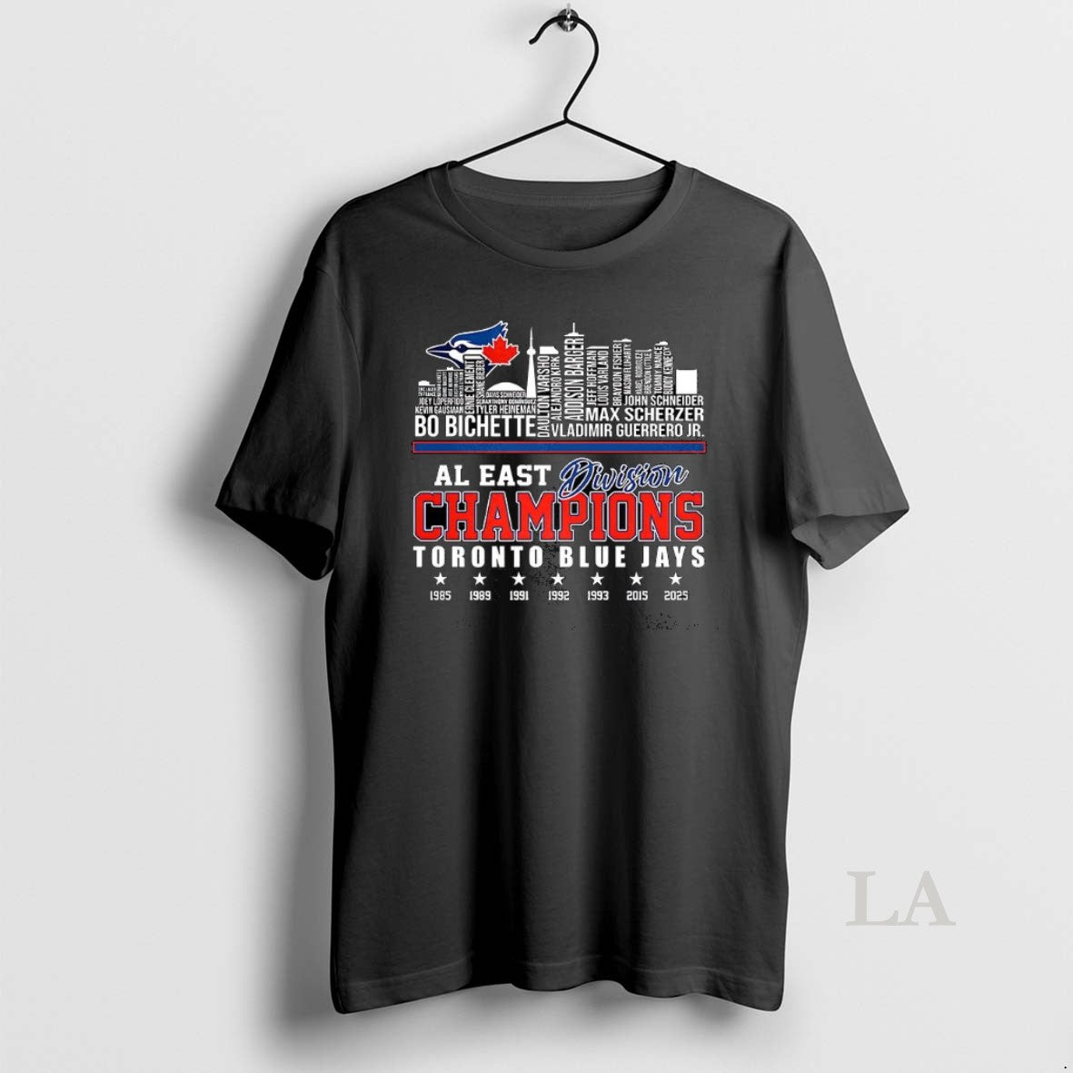 Original Toronto Blue Jays Baseball Al East Division 2025 Skyline Name Player - clothing by TeeHivey.com