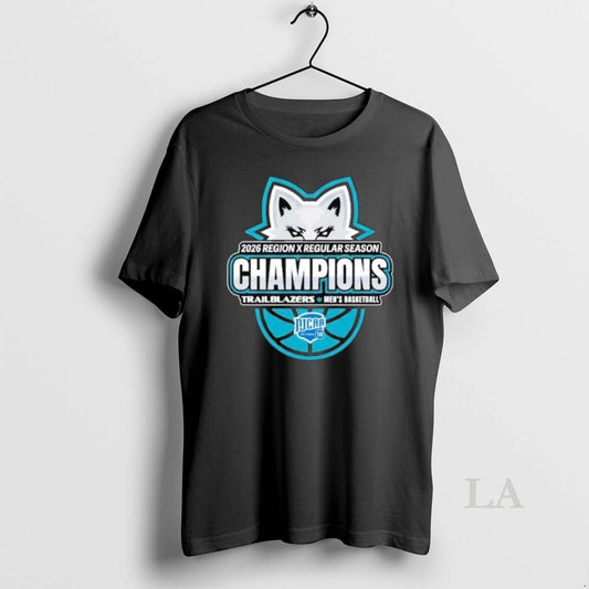 Original Trailblazers Mens Basketball 2026 Region X Regular Season Champions Long Sleve