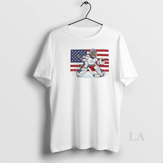 Original Usa Eagle Hockey Goalie Patriotic American Flag