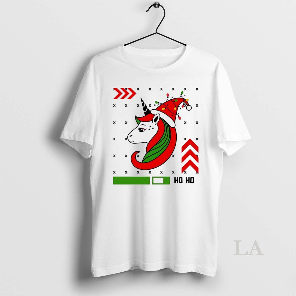 Original Unicorn Red Green Ho Ho Ho Christmas Party White - clothing by TeeHivey.com