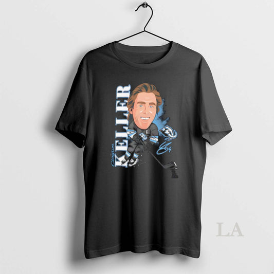Original Utah Mammoth Clayton Keller Caricature Player Signature - clothing by TeeHivey.com