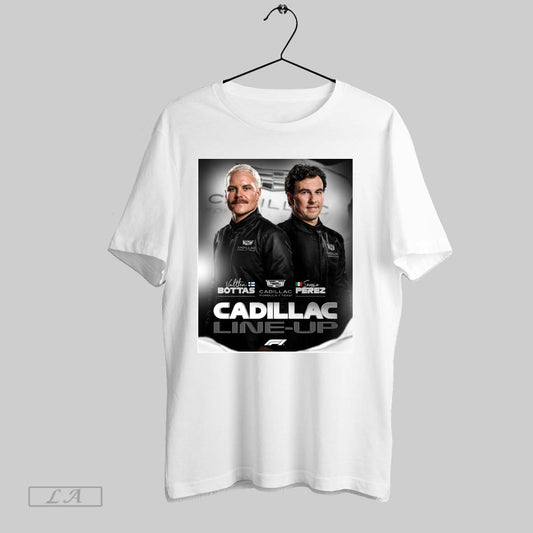 Original Valtteri Bottas And Sergio Perez Cadillac Formula 1 Team Cadillac Line Up Poster
