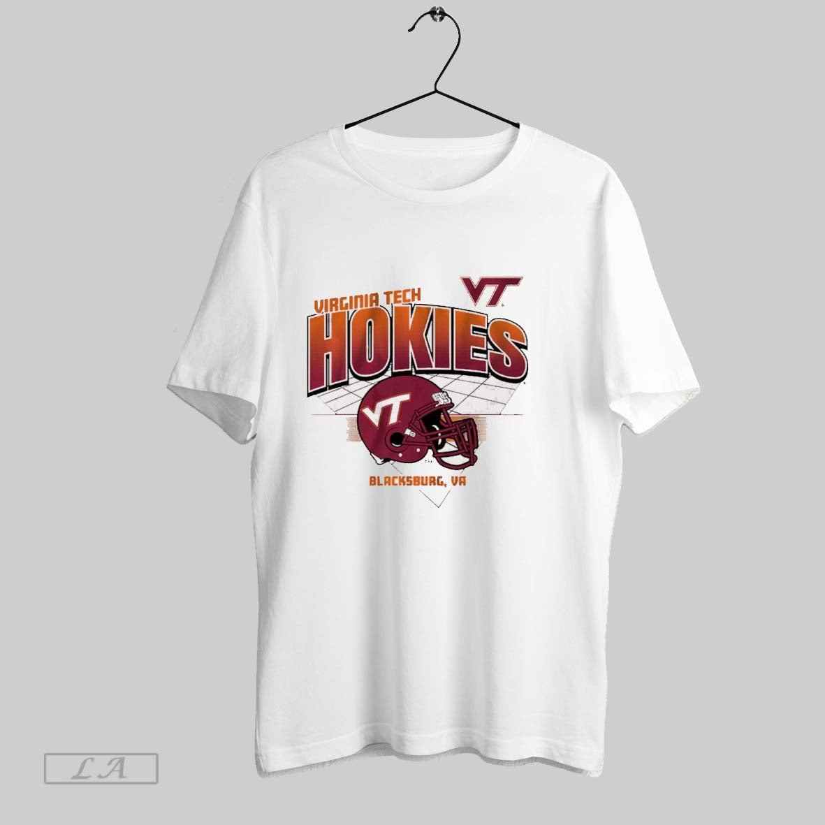 Original Virginia Tech Hokies Football Ncaa Blacksburg Va Helmet Grid - clothing by TeeHivey.com