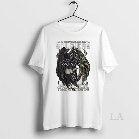 Original Wing And On The 8th Day God Created Soldiers The Devil Stood At Attention - clothing by TeeHivey.com