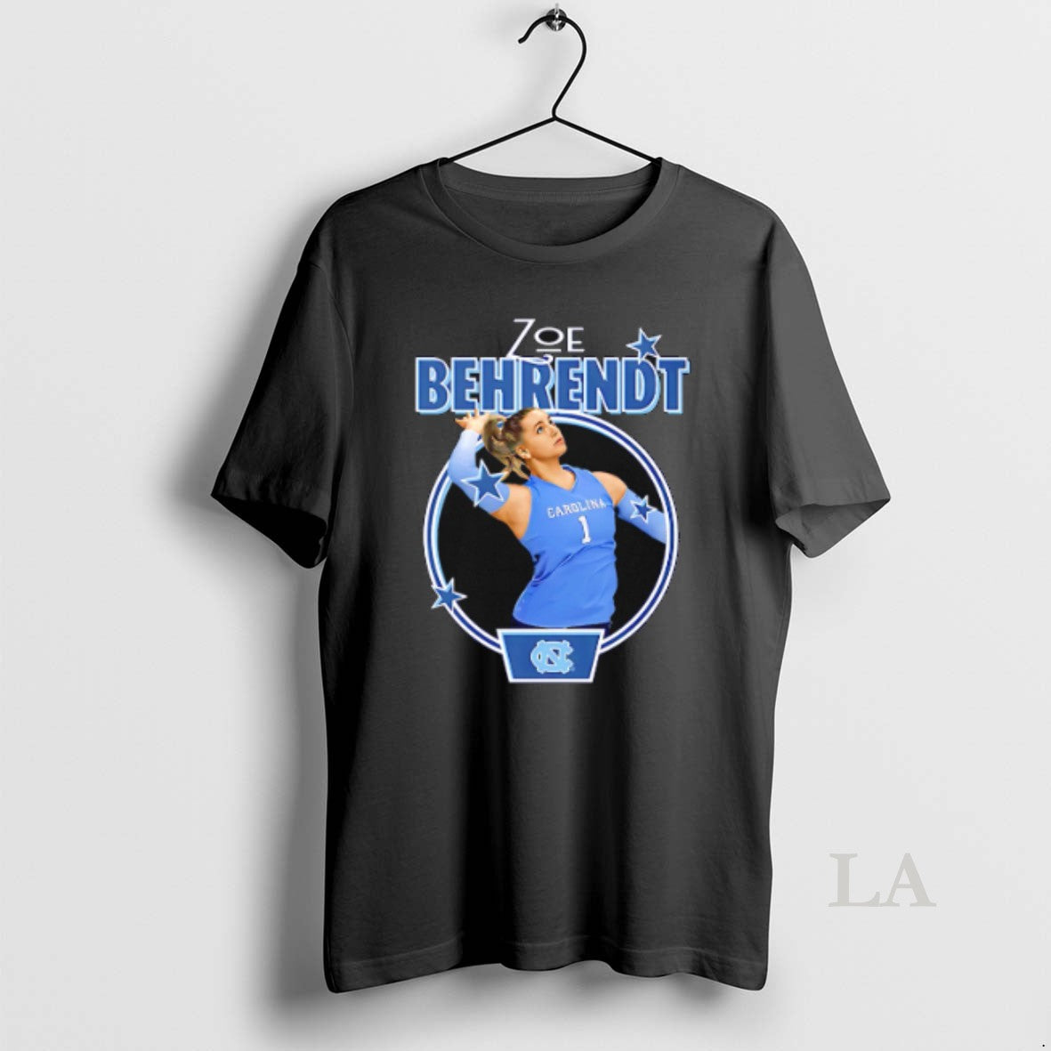 Original Zoe Behrendt Unc Volleyball Portrait - clothing by TeeHivey.com