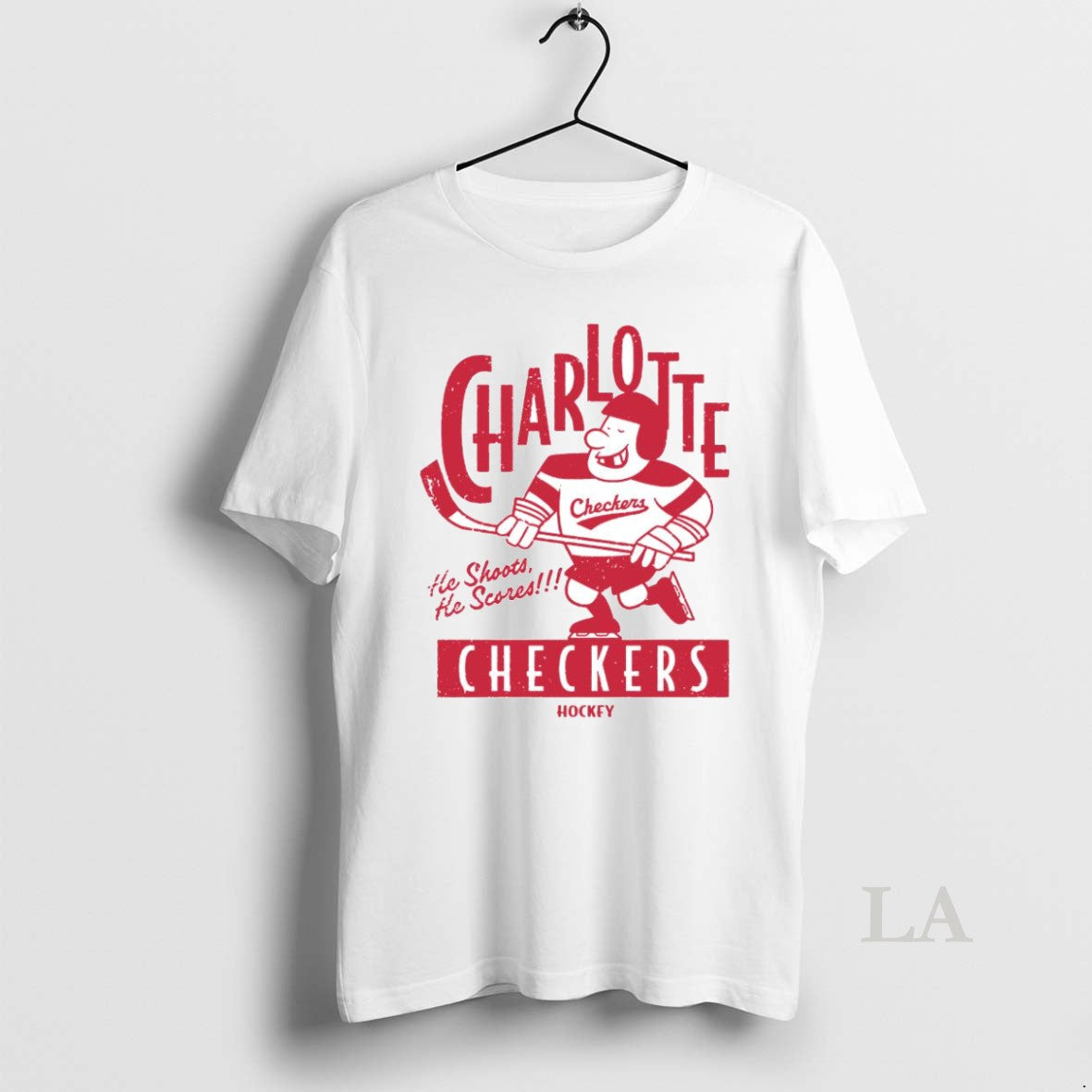 Original Charlotte Checkers Retro Player - clothing by TeeHivey.com