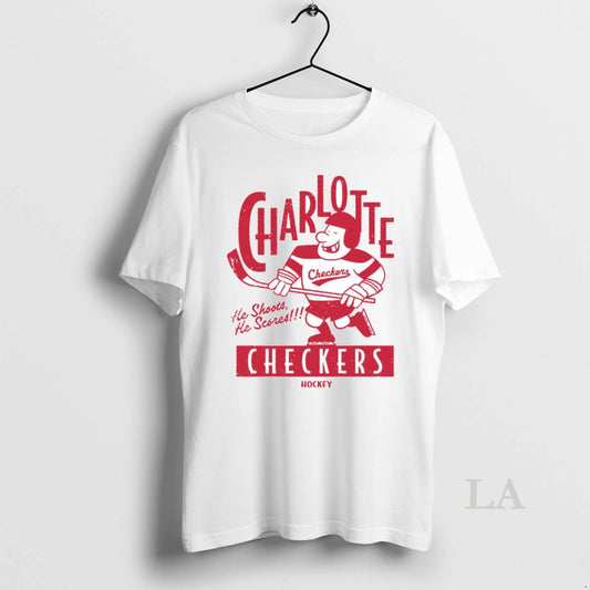 Original Charlotte Checkers Retro Player - clothing by TeeHivey.com
