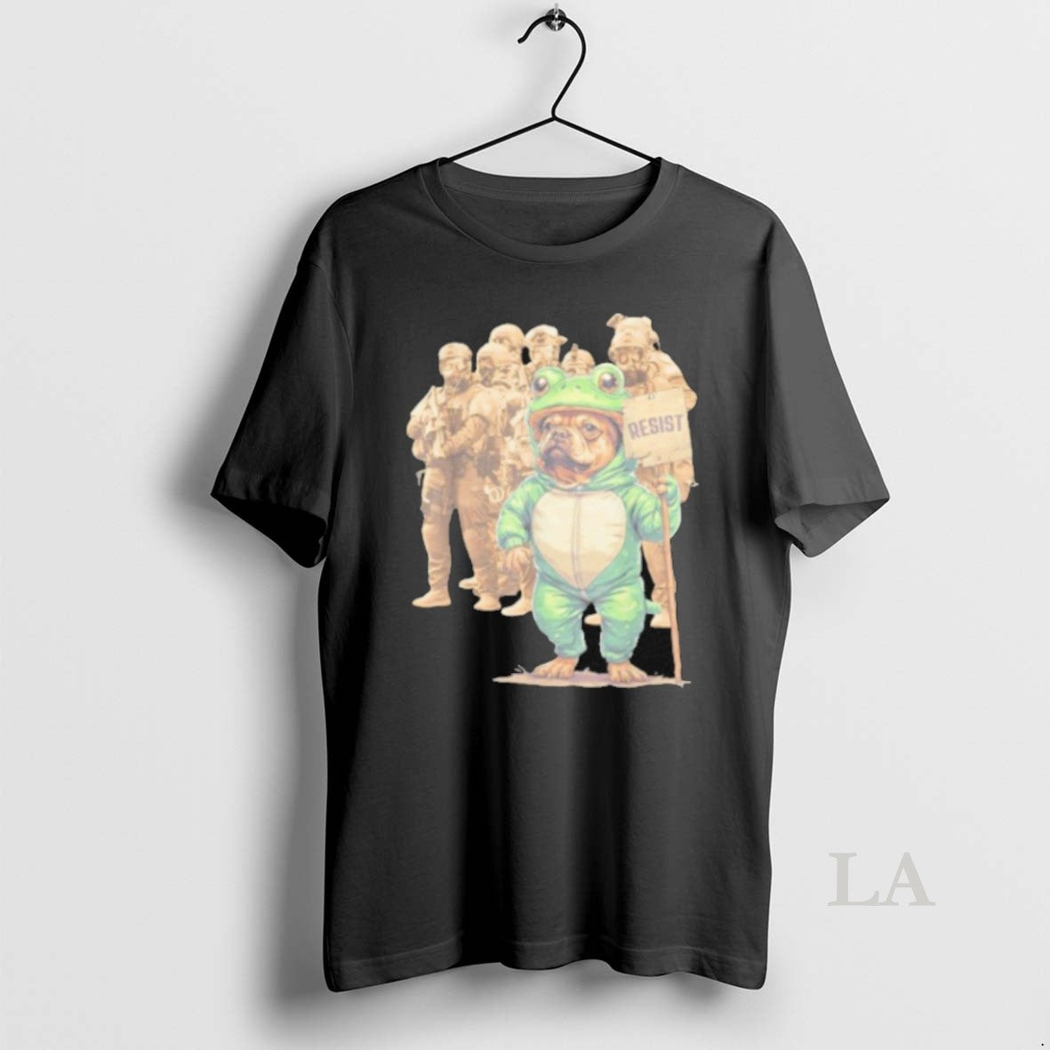 Original Resist Protest Dog Political Satire Frog Costume Pug - clothing by TeeHivey.com
