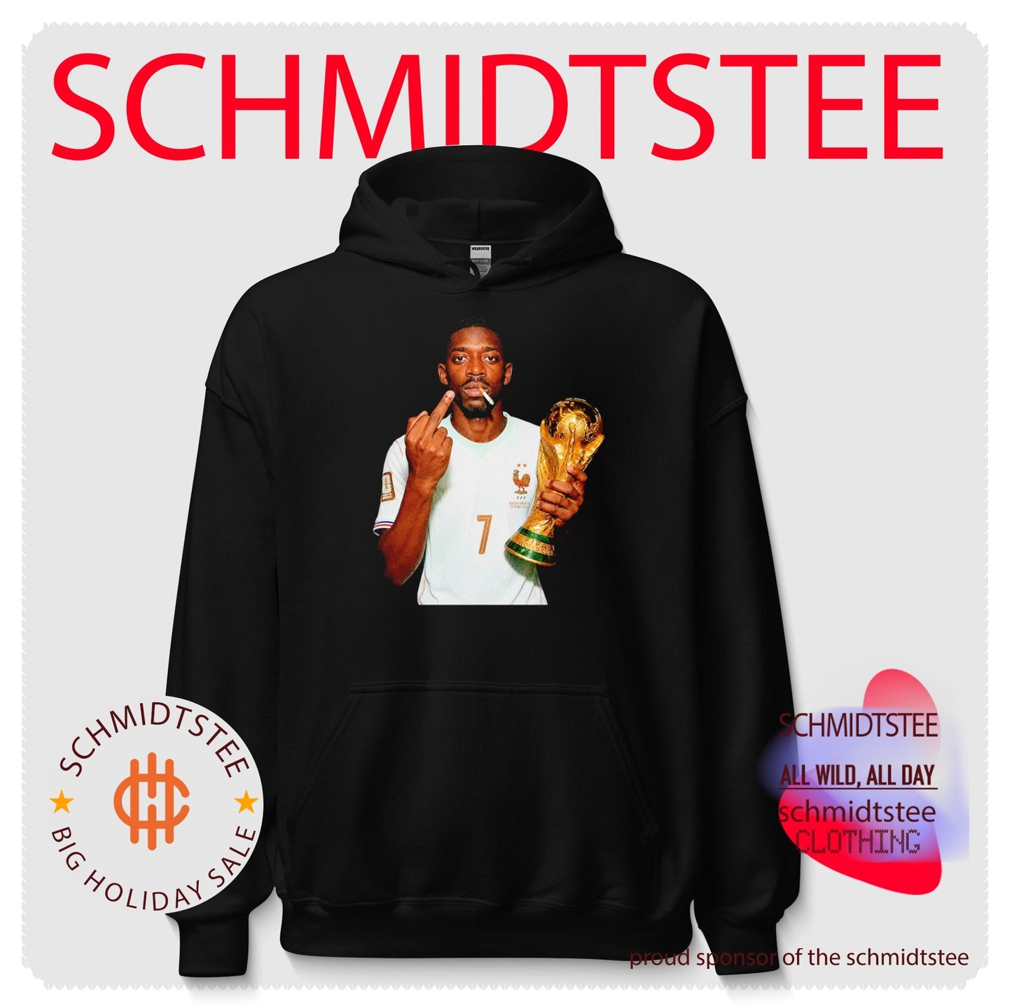 Ousmane Dembélé France National Team 2026 World Cup Champion Middle Finger shirt