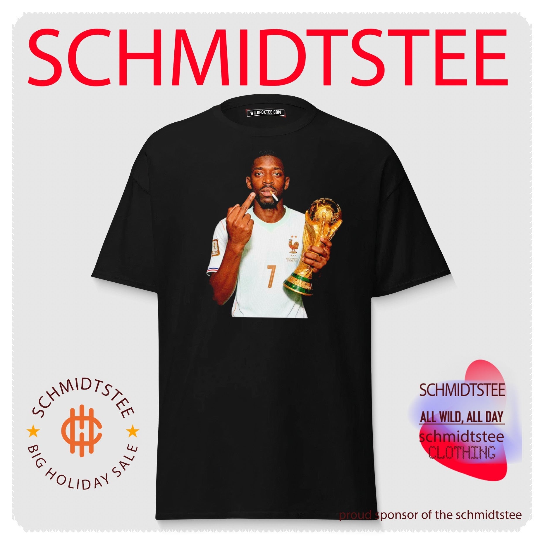 Ousmane Dembélé France National Team 2026 World Cup Champion Middle Finger shirt
