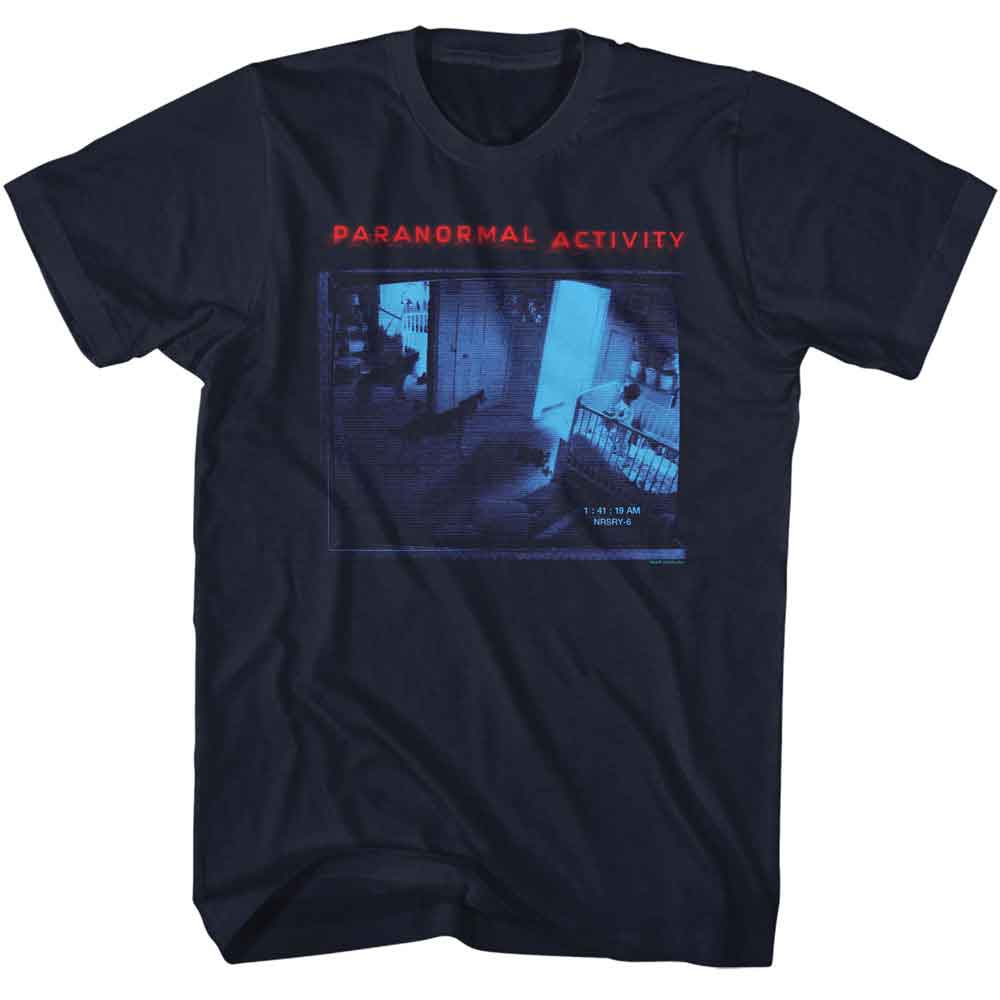 Paranormal Activity - Nursery - American Classics - Solid Blue Adult Short Sleeve T-Shirt (Image 1)
